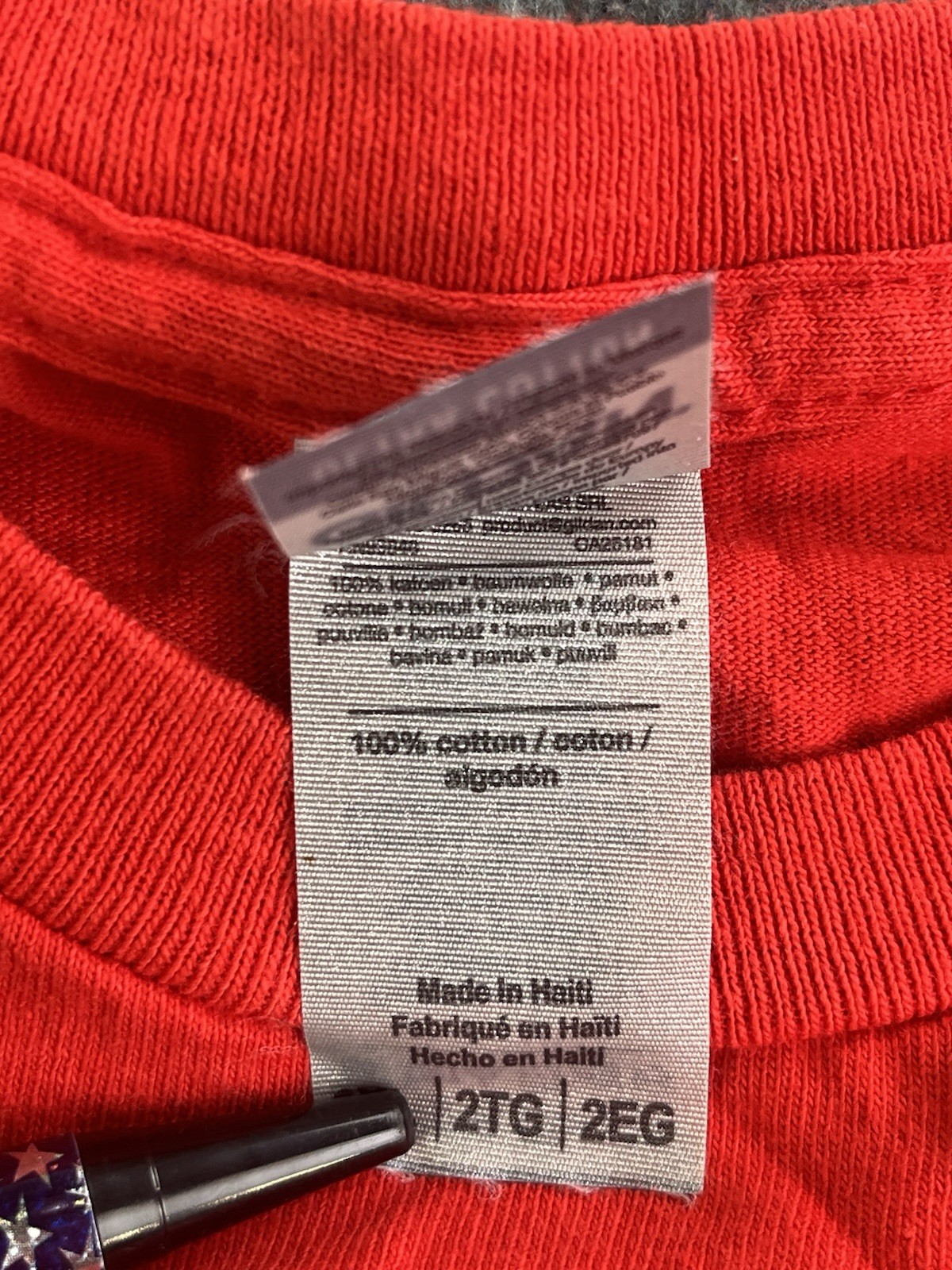 Gildan Security T Shirt Red 2XL Short Sleeve Back Print Work Uniform Tee gallery