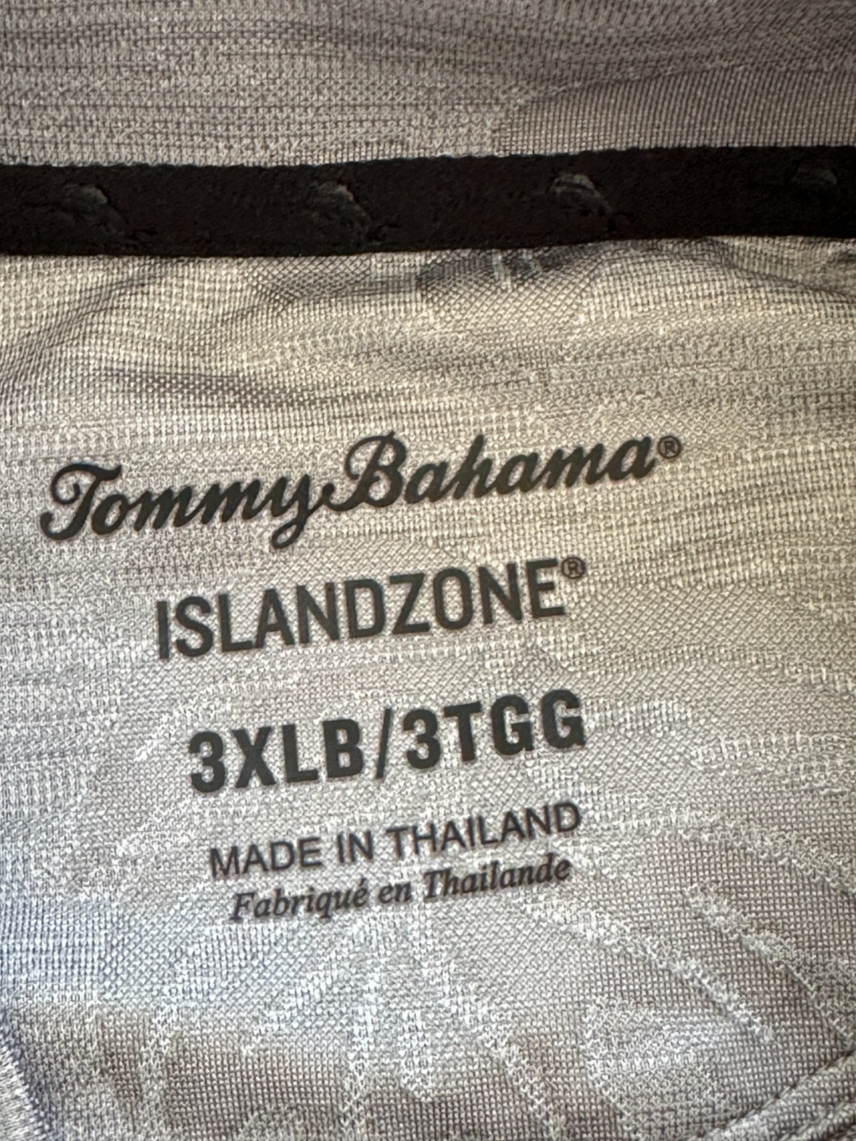Tommy Bahama Big & Tall Men's Size 3XLB Gray Half Zip Monsterra Fade Shirt NWT gallery