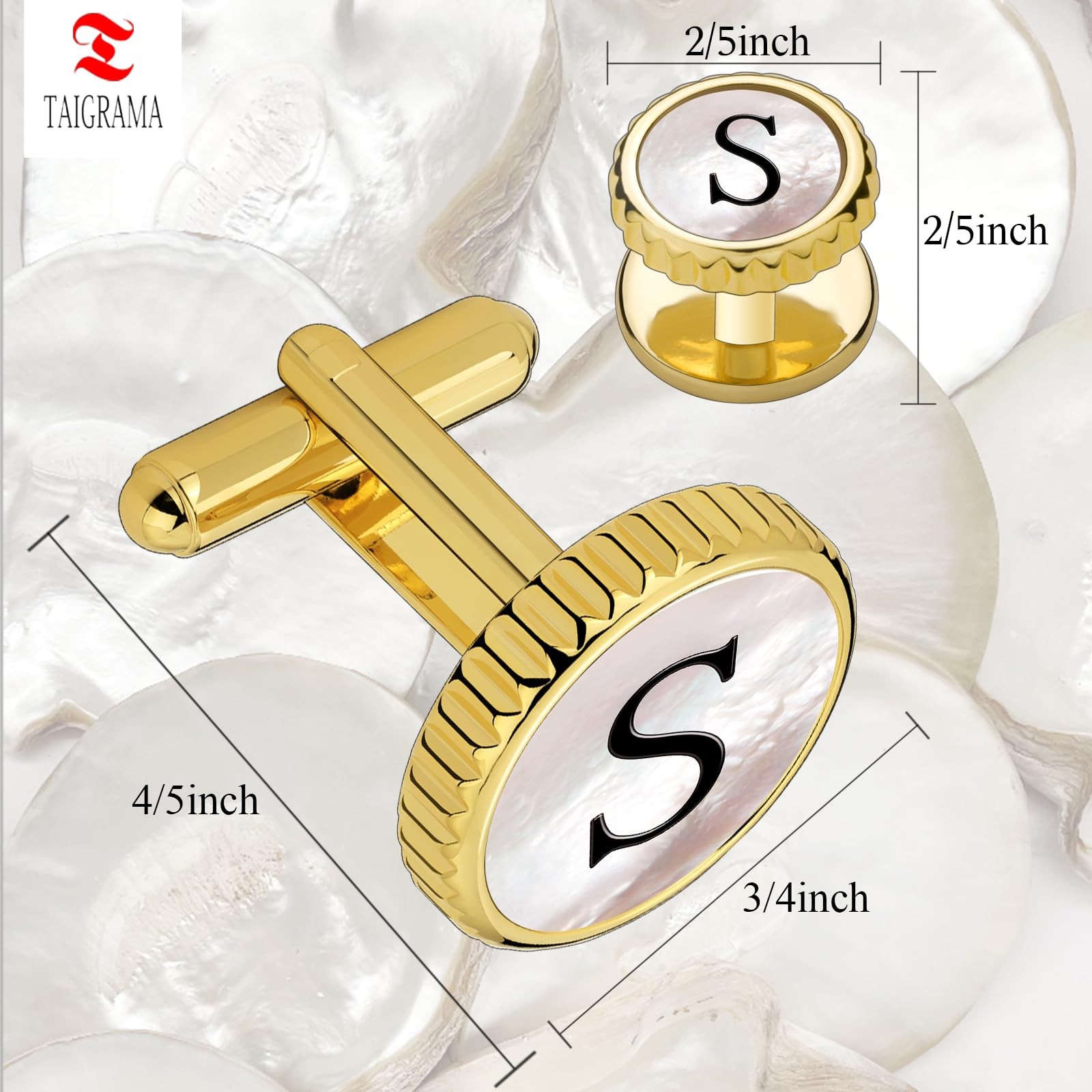 Tuxedo Studs and Cufflinks Set, Gold Cuff Links Mens and Tuxedo Shirt Buttons... gallery