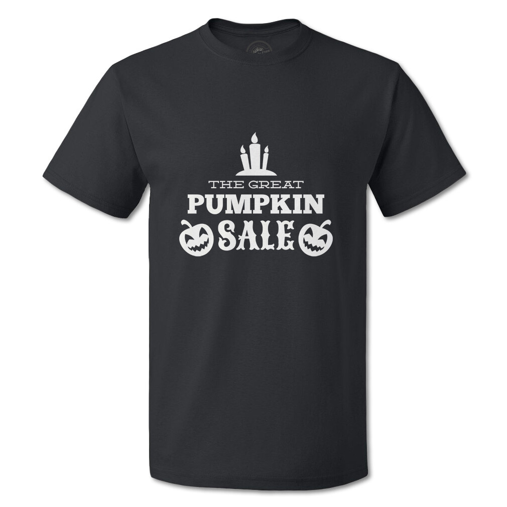 Funny Graphic T Shirts Halloween The Great Pumpkin Sale Cotton Bats Top