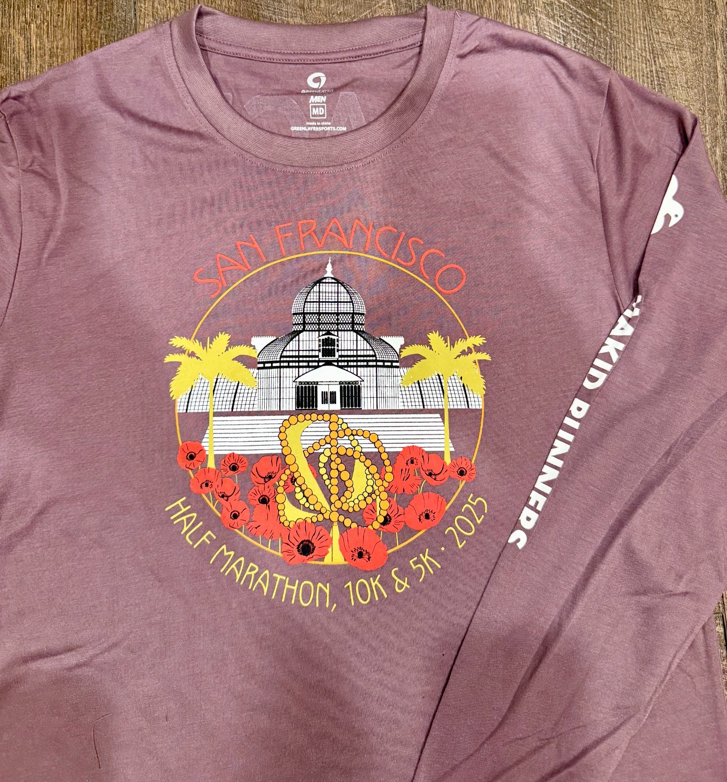 2025 KPSF Kaiser San Francisco Half Marathon 10k 5k Men's M Race Crew T-Shirt gallery
