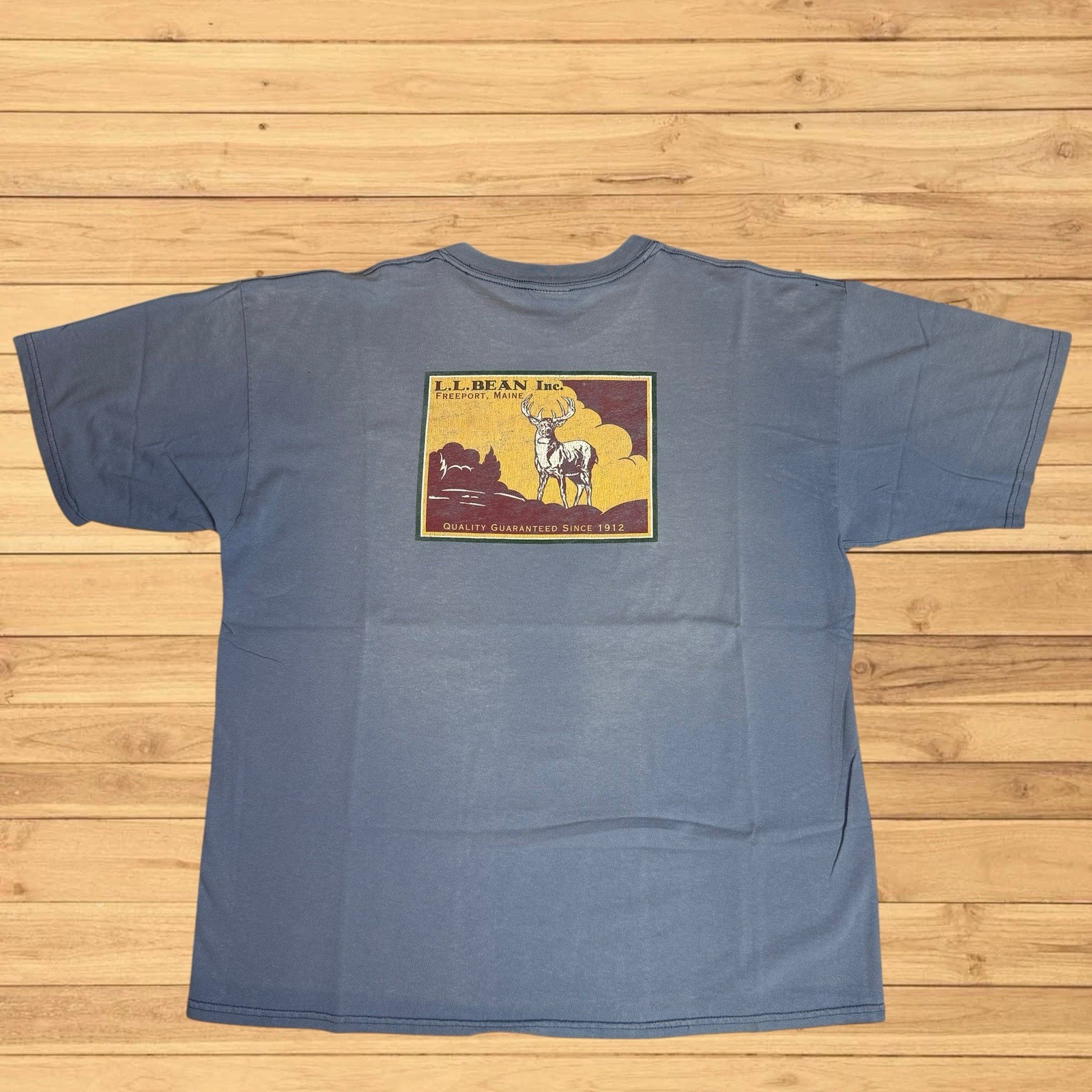 Vintage LL Bean T Shirt Mens Nature wilderness deer maine gallery