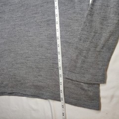 Cadet Military Inspired Wool Blend Long Sleeve T Shirt Small Gray Base layer