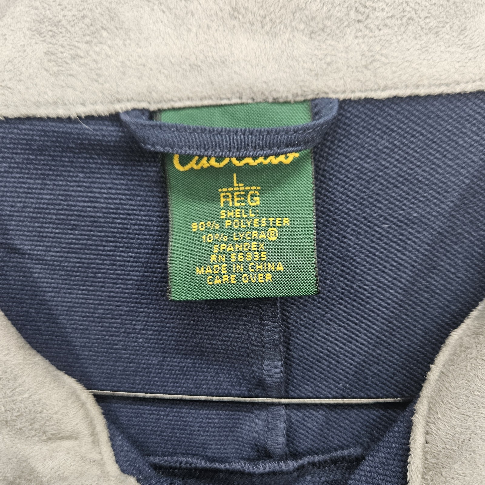 Cabela's Men's Size Large Navy Blue Long Sleeve 1/4 Zip Pullover Jacket gallery