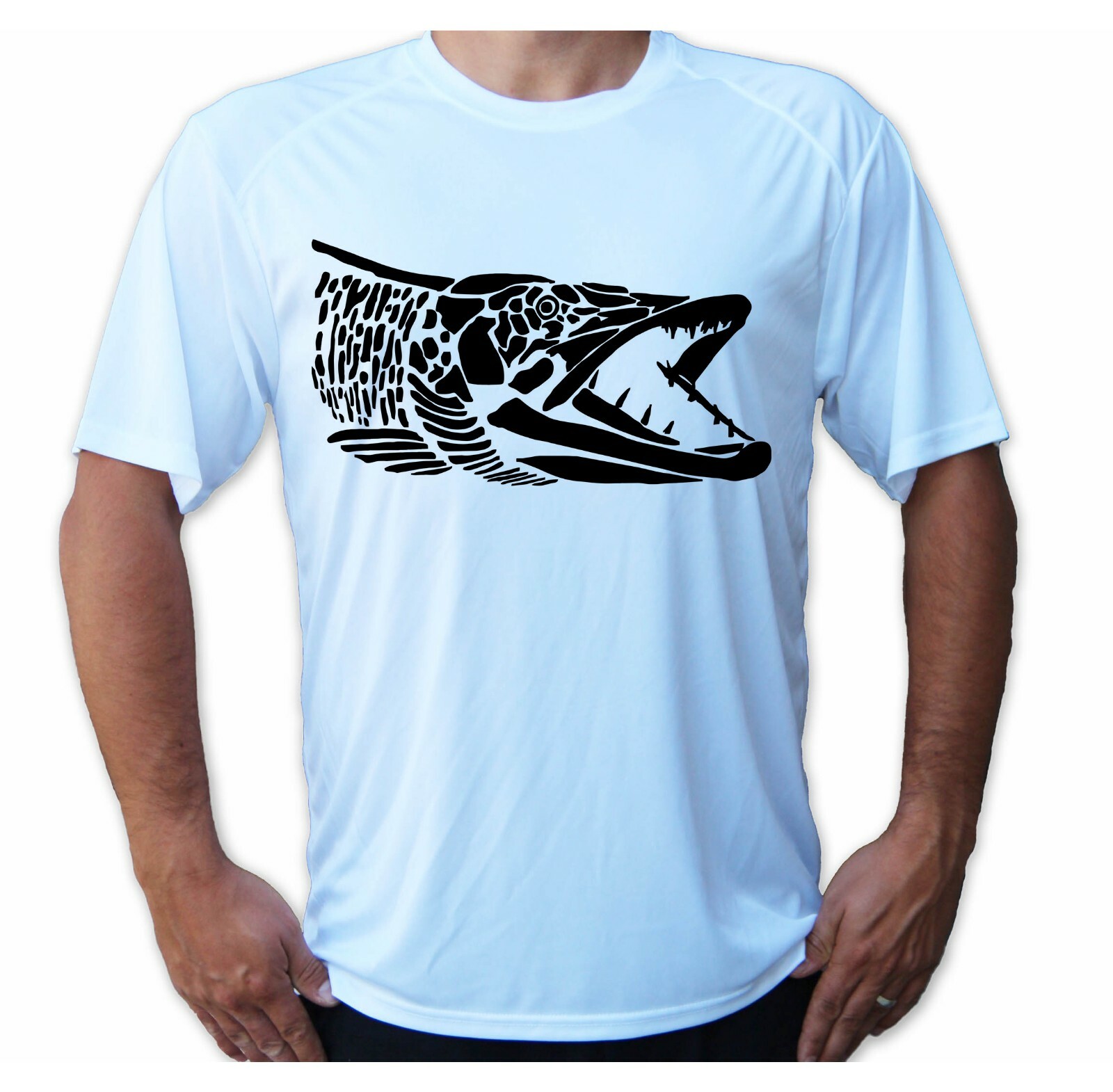 Pike Fish Fisherman Sport Boat UPF 50 T-Shirt UV Protection Fishing Water Beach