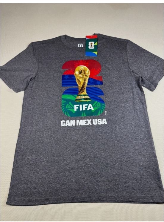 FIFA World Cup Official Licensed 2026 Dark Gray Soccer Fan T Shirt NWT gallery