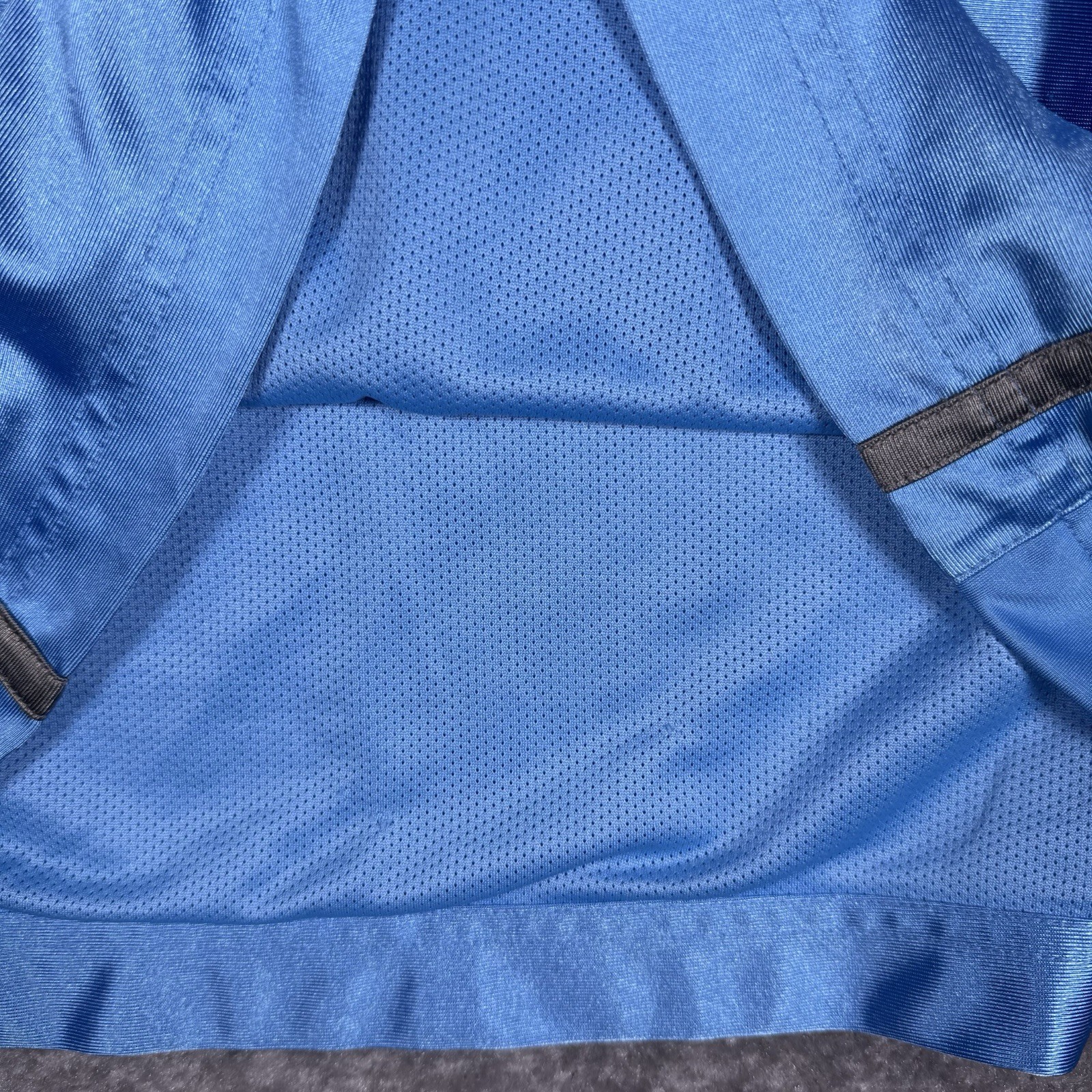 Nike Shirt Men’s Large Blue Sleeveless Swoosh Crew Neck Shiny Satin 90s Y2K gallery