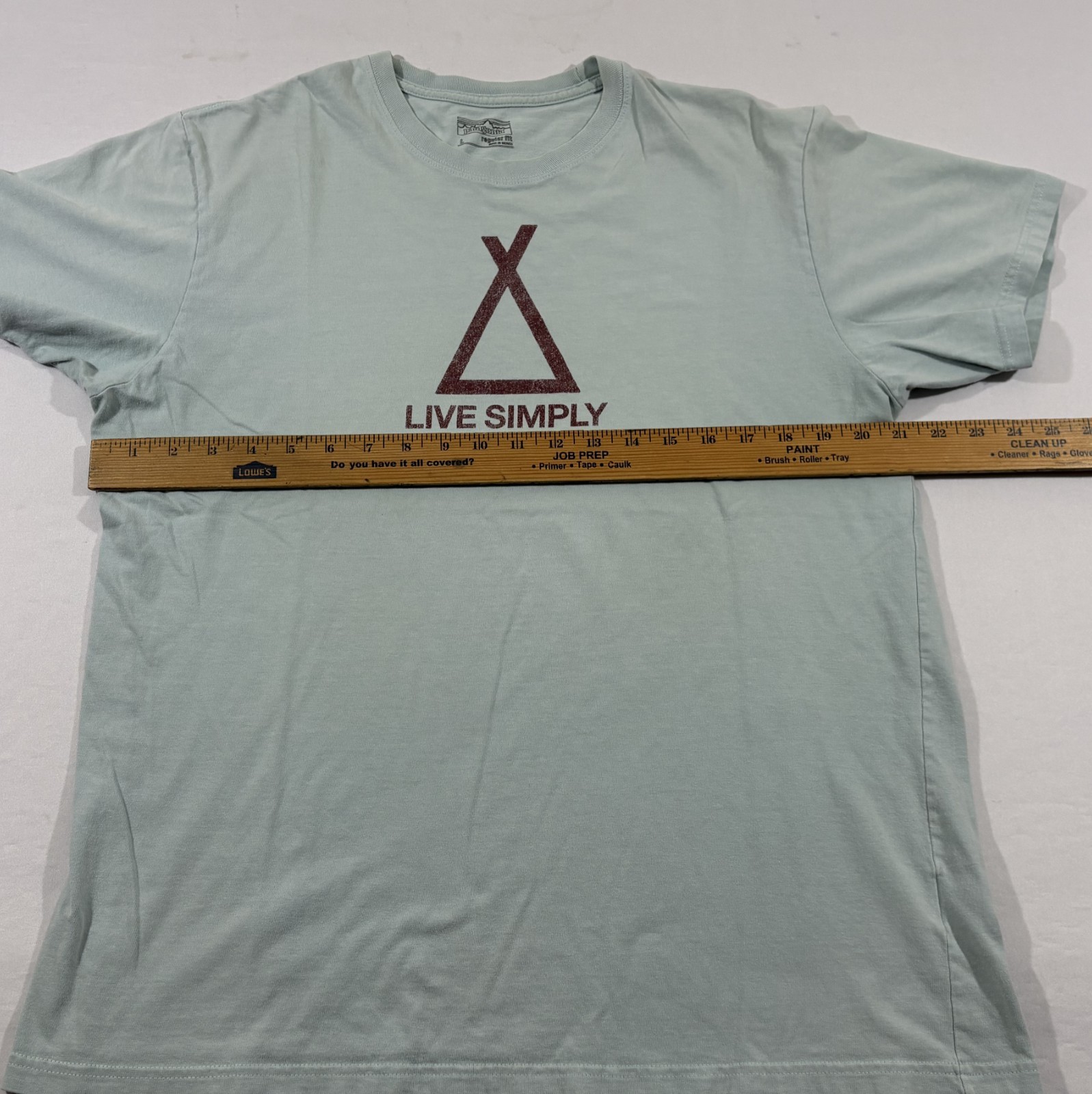 Patagonia Mens Live Simply Tent Life Short Sleeve Cotton T-Shirt Tubular Blue L gallery