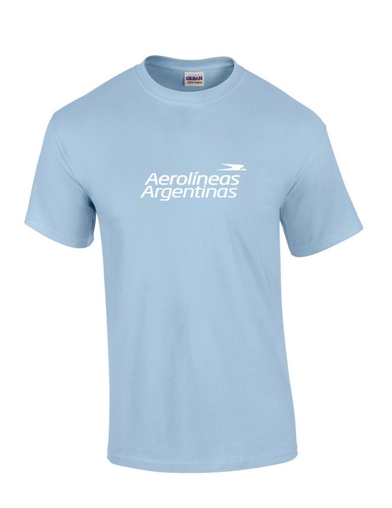 Aerolineas Argentinas Condor Argentinean Airline White Light Blue T-Shirt S-5XL