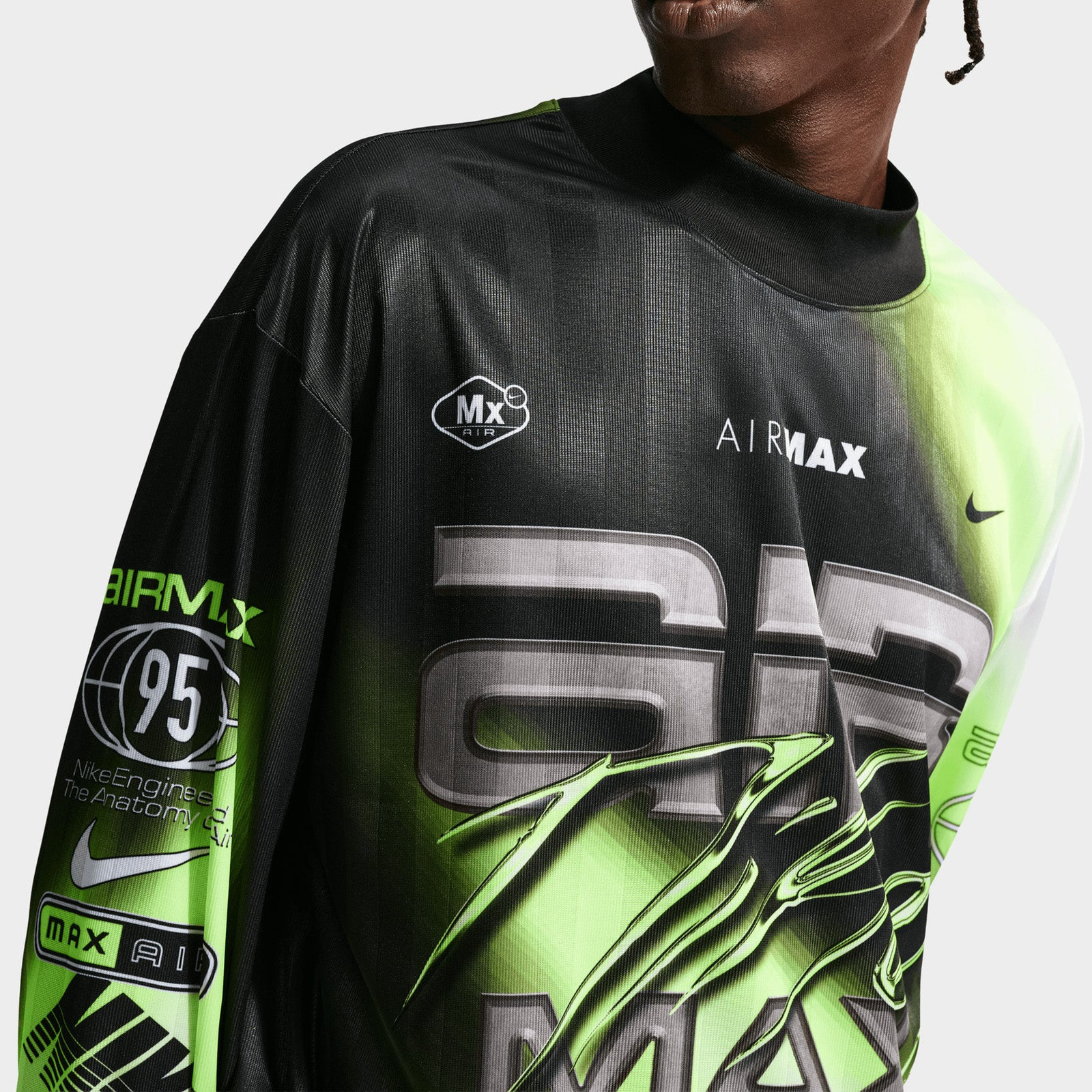 Nike Air Max 95 Neon Pullover Stand Collar Long Sleeve T-Shirt gallery