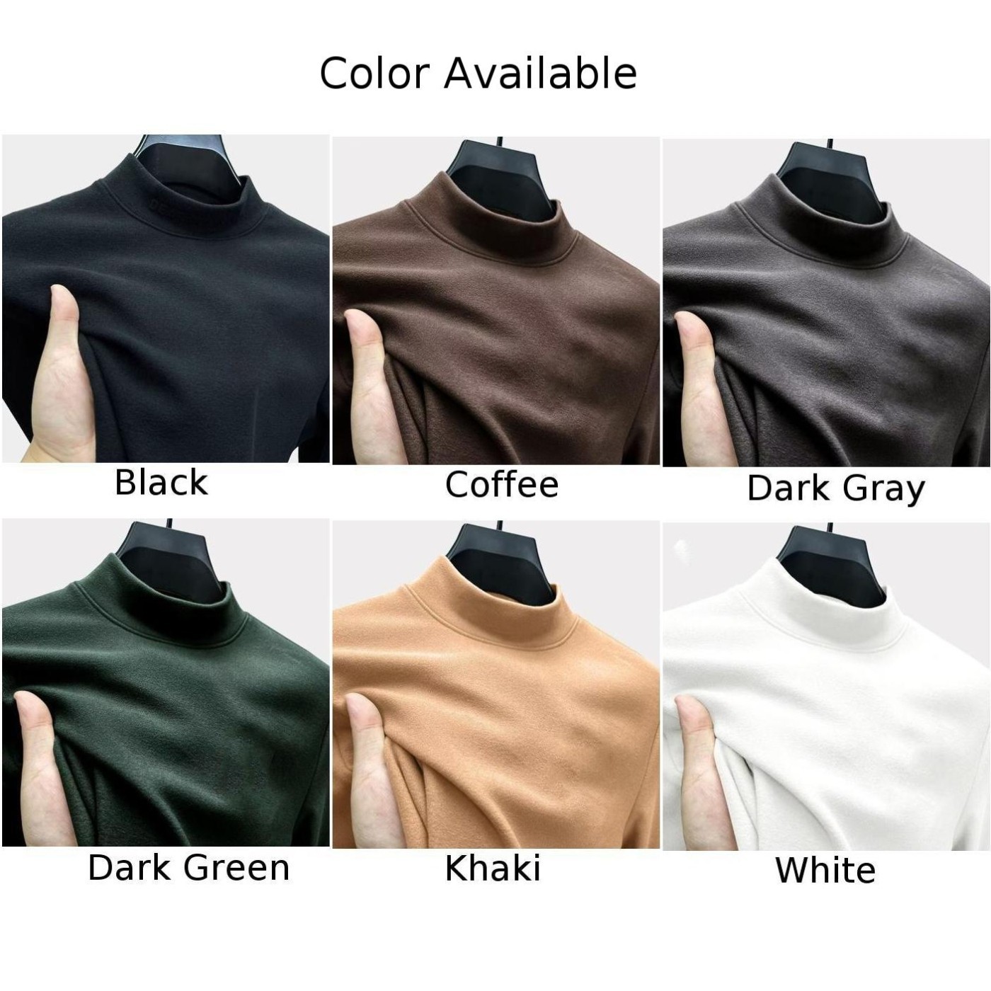 Casual Mock Neck Sweater For Men Half Turtleneck Knit Pullover For Daily Wear gallery