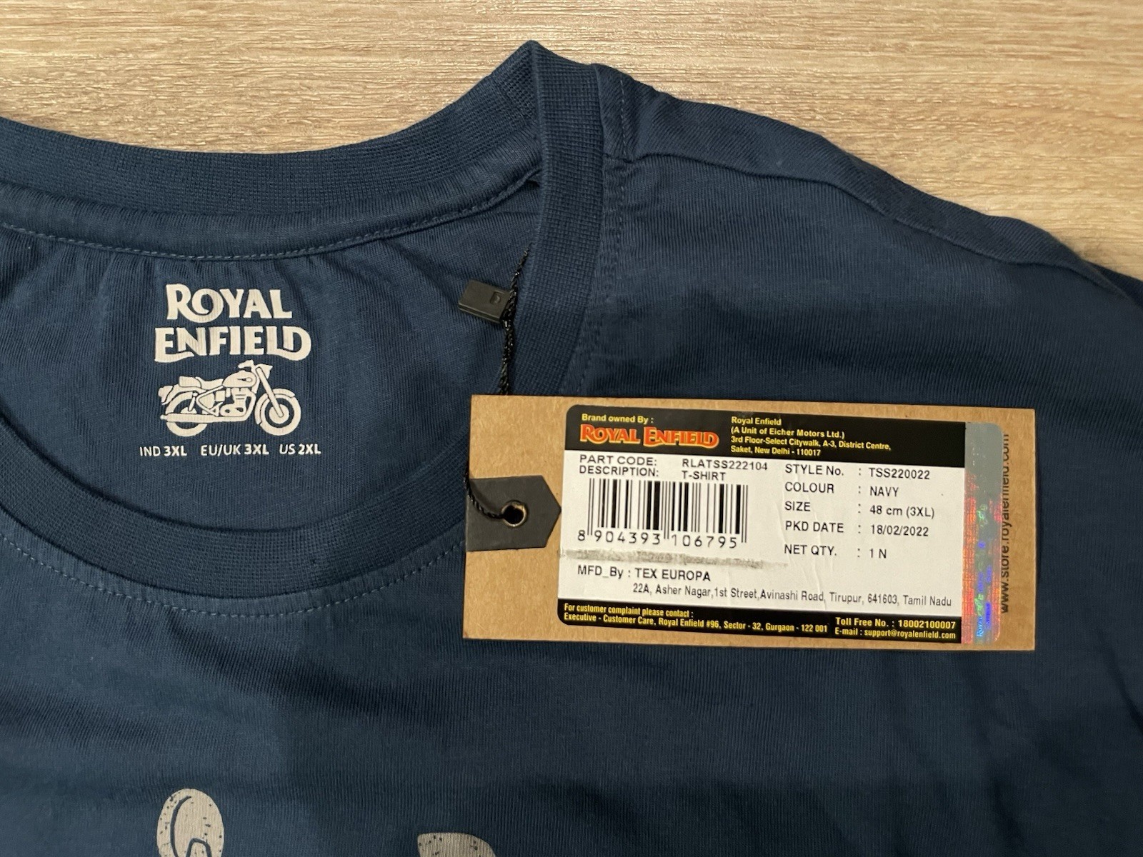 Royal Enfield Men’s Himalayan Motorcycle Graphic T Shirt Sz 2XL Blue Biker NWT gallery