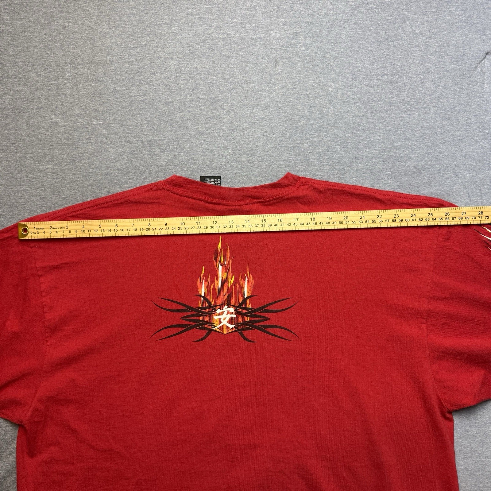 No Boundaries white dragon fire graphics red t shirt Men Size 2XL gallery