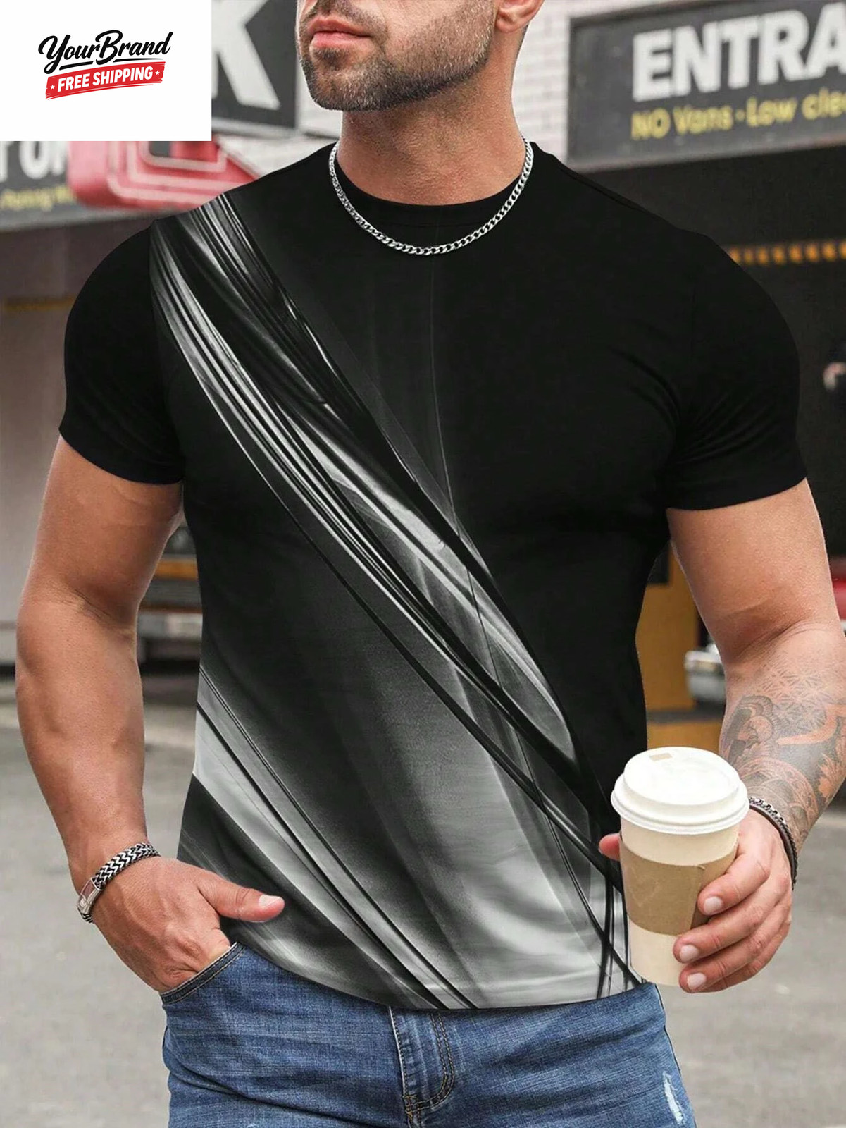 Fashion Gradient Color 3D Print Men'S T-Shirts Daily Men'S O-Neck Short Sleeve T gallery