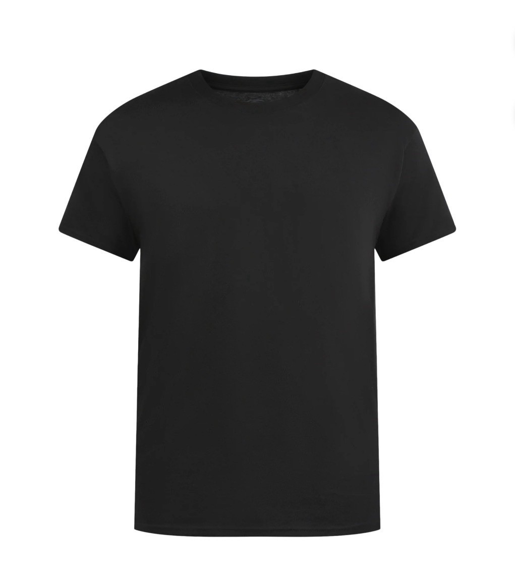 ATHLETIC WORKS Men’s L (42-44) Cotton Tee Short Sleeve Loose Fit • Rich Black gallery