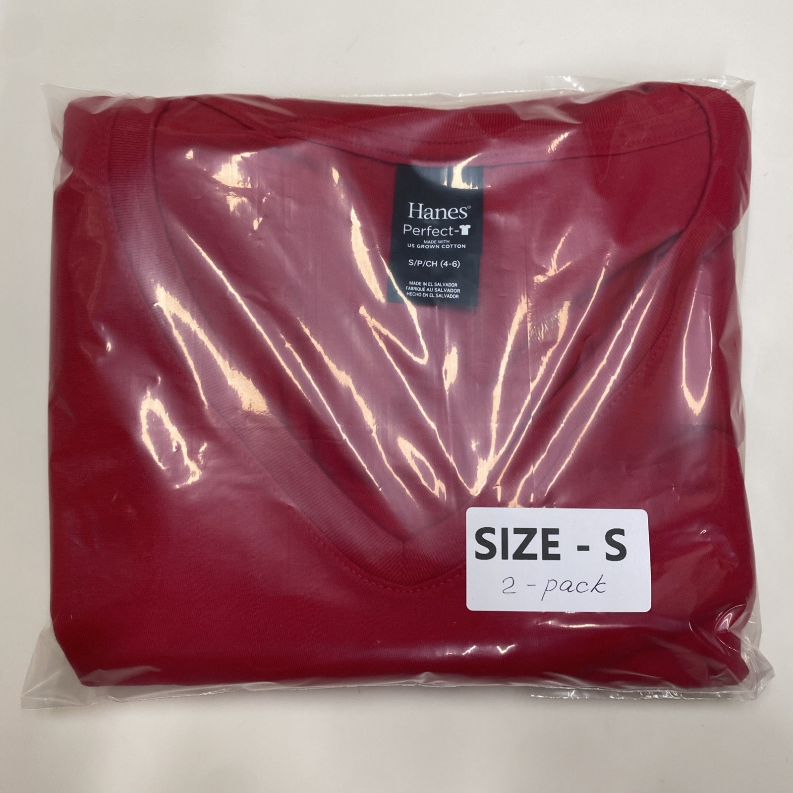 Hanes Men's Unisex Nano Premium Cotton V-Neck T-Shirt (Pack of 2) Size S -No Tag gallery