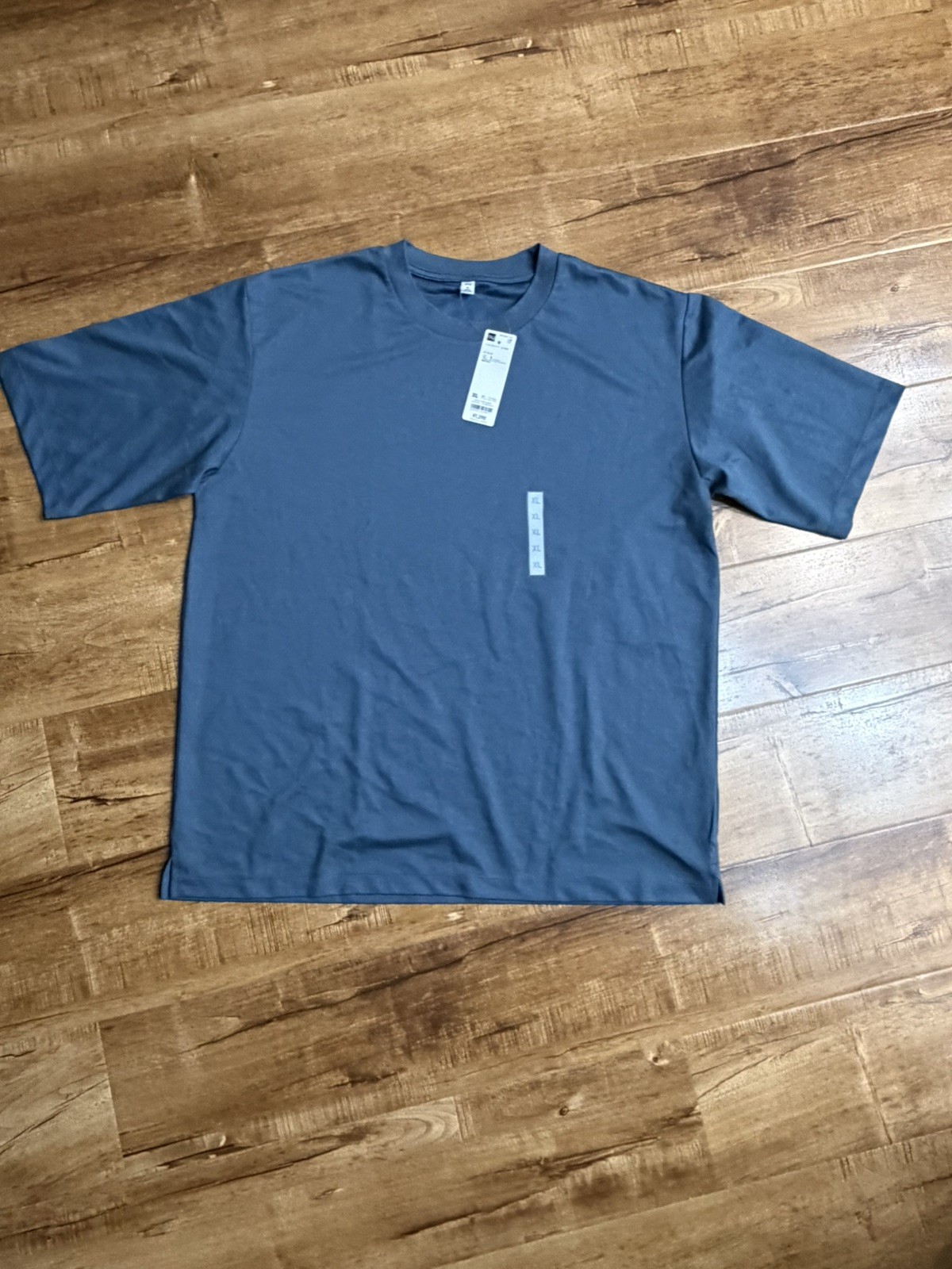 GU by Uniqlo Cotton Crewneck T Shirt Mens Blue Short Sleeve Solid Sz XL