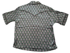 NWT AlphaStyle Luxe DEFOE Printed Silk Button Up Streetwear Shirt MSRP $250 Sz M