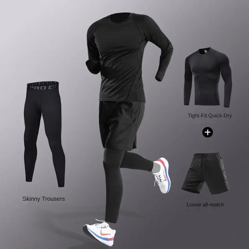 Mens Ice Fiber Quick Dry Tracksuit Running Fitness Training Gym Jogging Set UK gallery