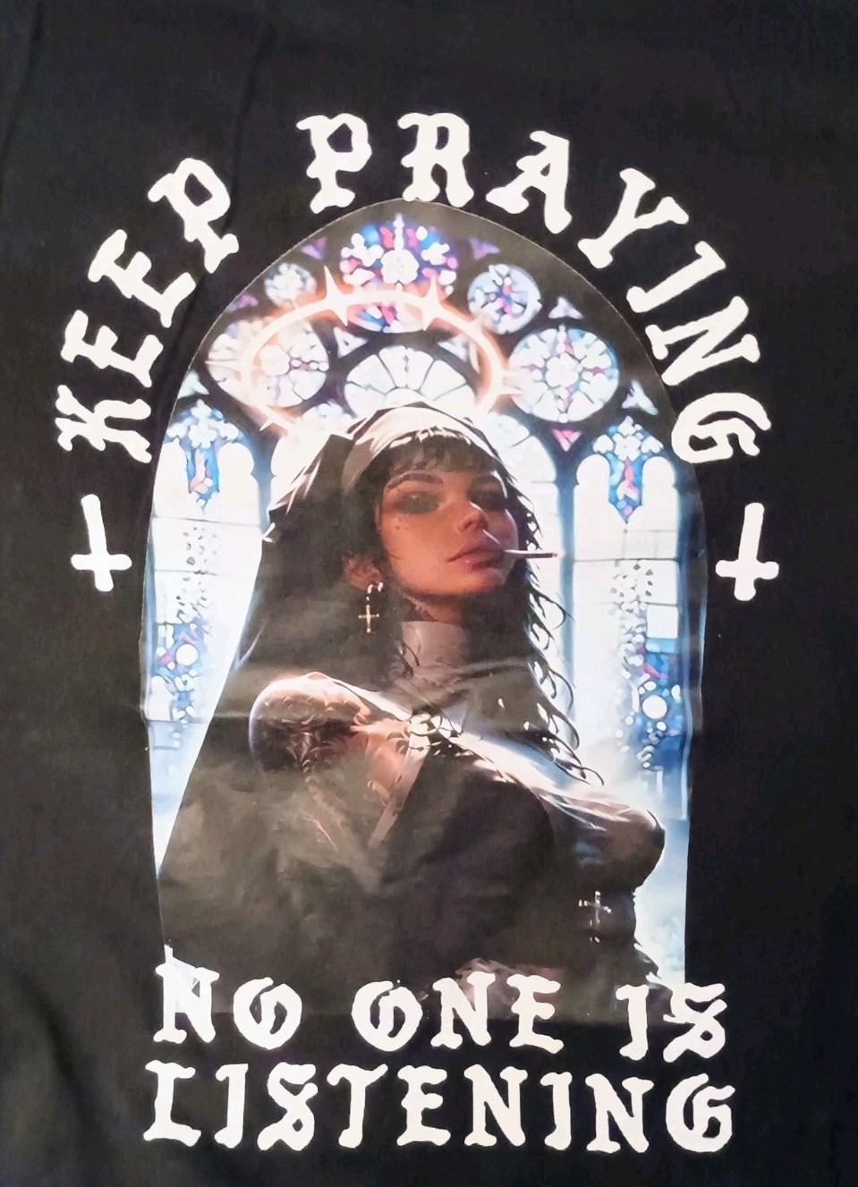 Goth Biker Heavy Metal Tshirt 3x Dirty Nun Print