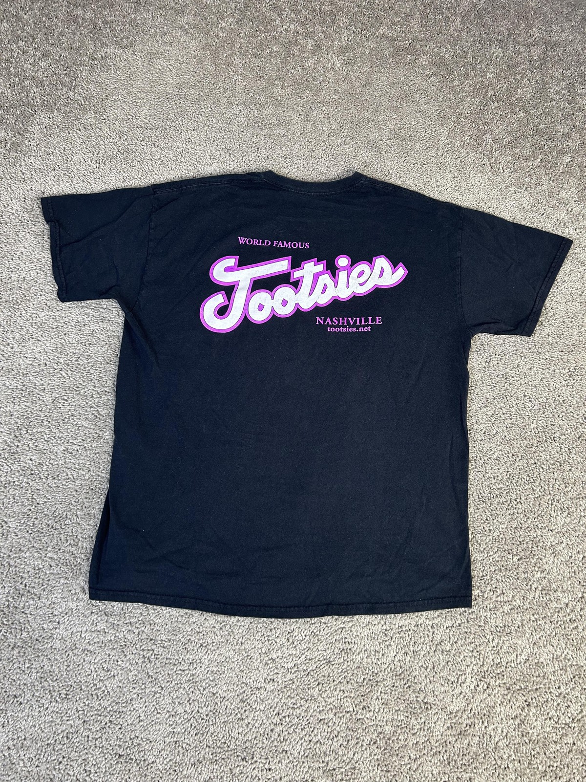 Tootsies Orchid Lounge Shirt Mens Large Black Nashville Bar Graphic Music gallery