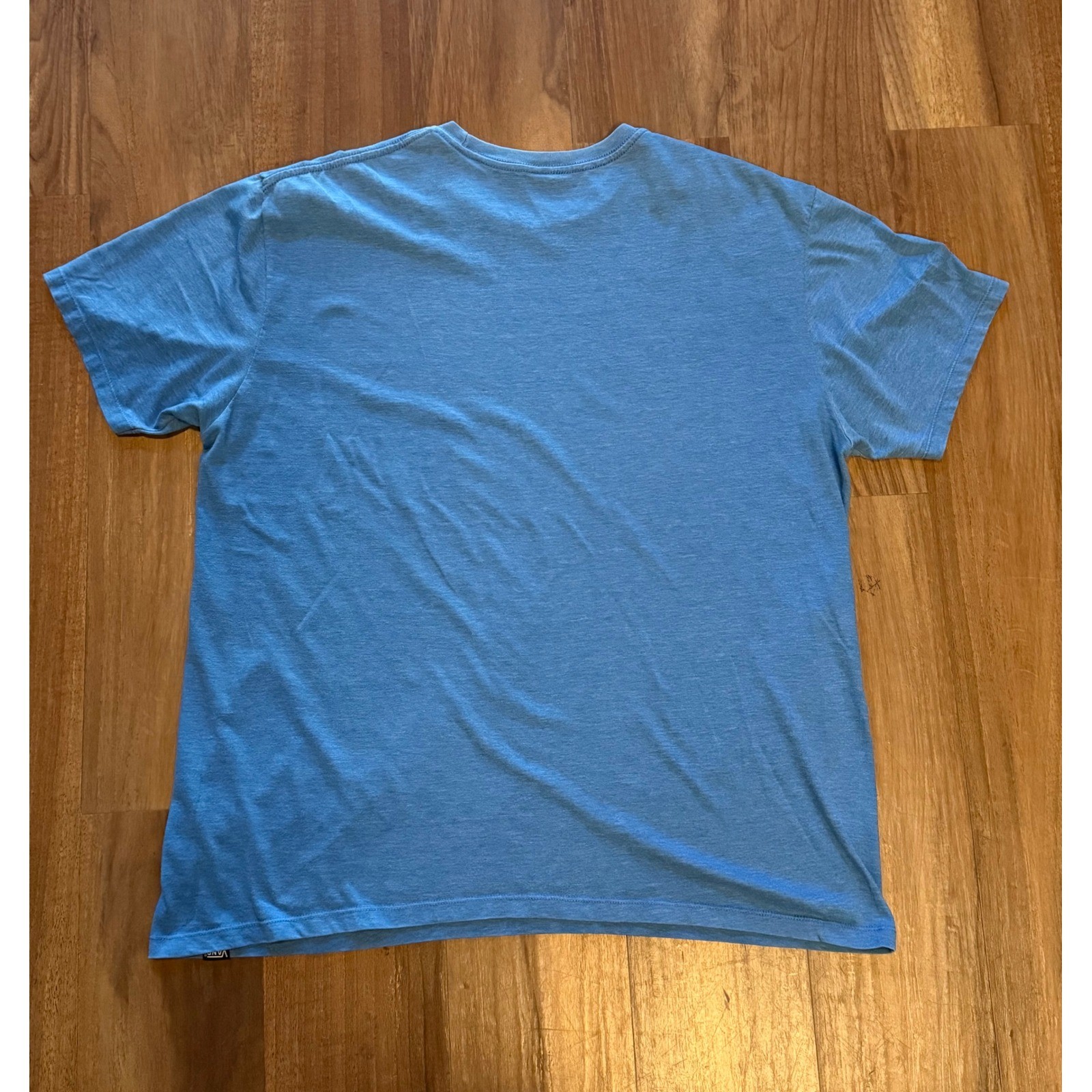 Vans Mens Blue Heathered Graffiti Logo Graphic T-Shirt Skate Streetwear XL gallery
