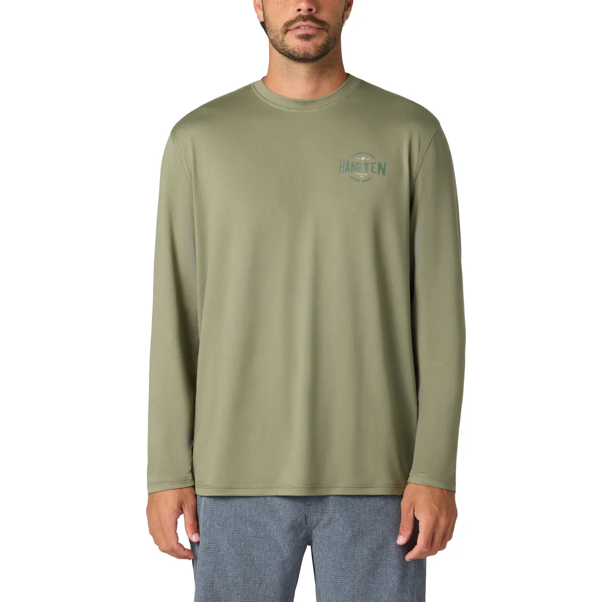 Hang Ten Men's Long Sleeve Sun Tee, UPF 50+, Quick-dry fabric, Lightweight gallery
