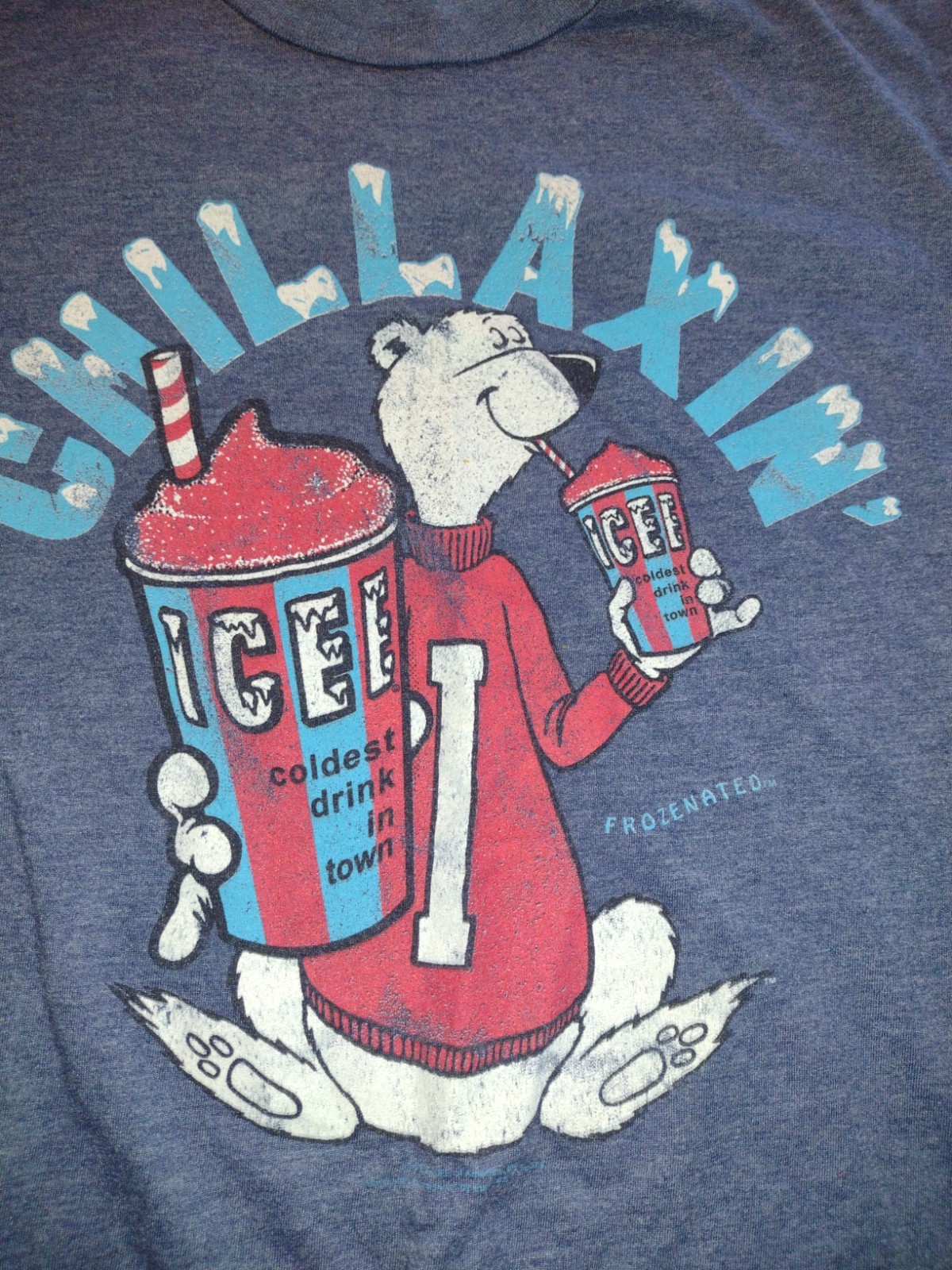 Icee,Chillaxin, Men's Medium T-shirt w a cherry slush & gift gallery