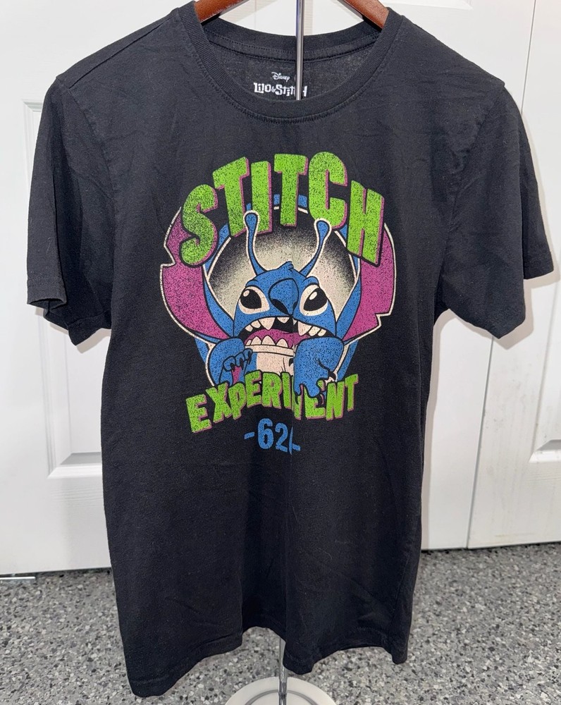 Disney Lilo & Stitch Experiment 626 Graphic T-Shirt Black Size Medium