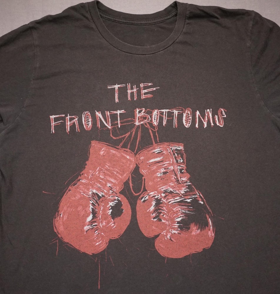 The Front Bottoms Shirt Mens Large Black Boxing Gloves Band Graphic Music Tee