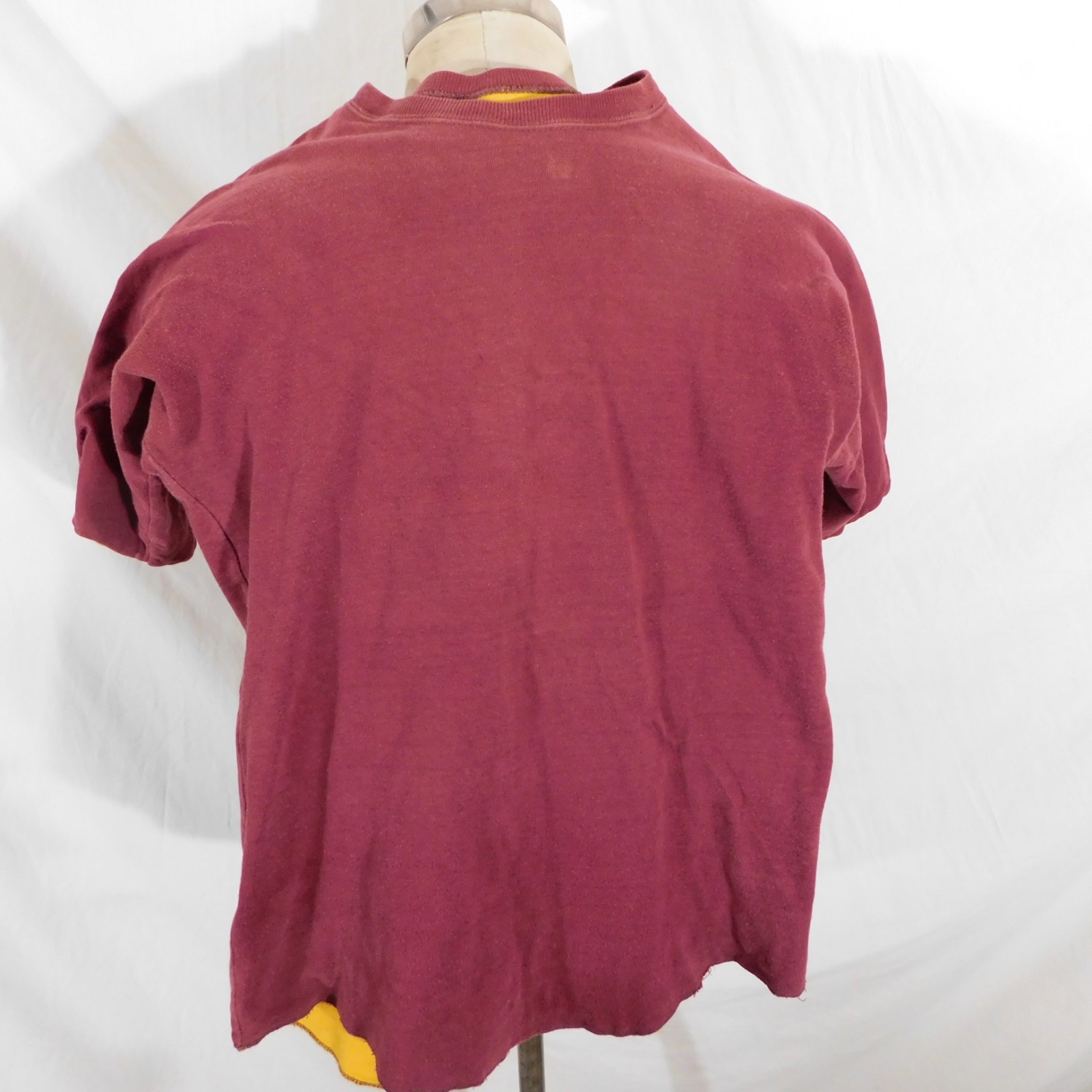 Vtg Mens S Double Face 70s Phys Ed Gym Lined Reversible Varsity T-shirt A gallery