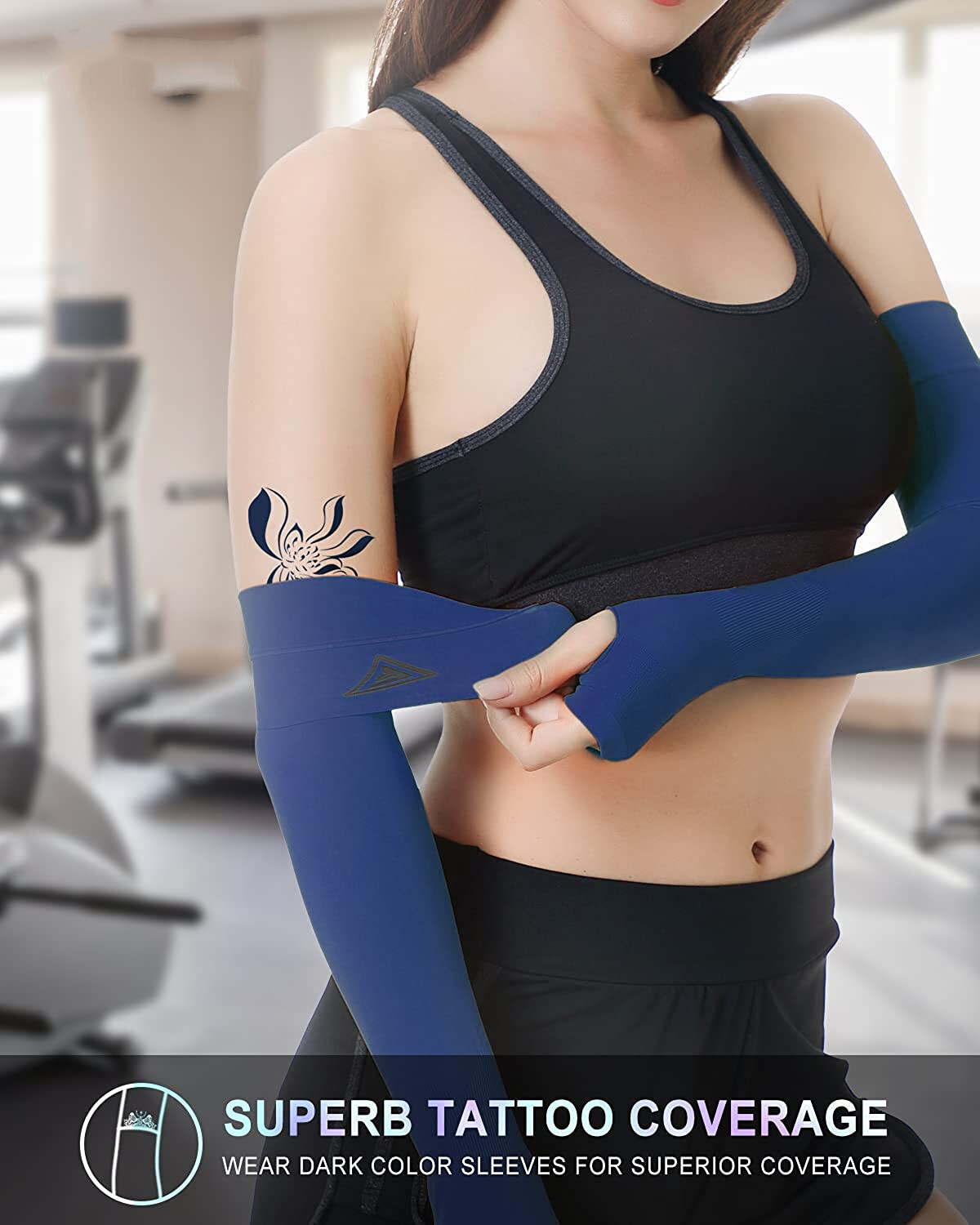 UV Sun Protection Cooling Arm Sleeves with Thumb Hole Tattoo Cover gallery