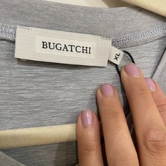 Bugatchi V-Neck Performance T-Shirt Platinum XL NWI