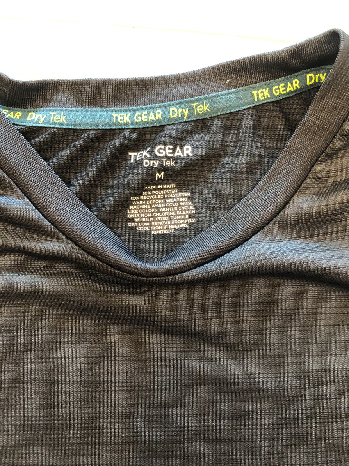 Drytek Tek Gear Shirt Men's Medium Gray Heather Activewear Tee gallery