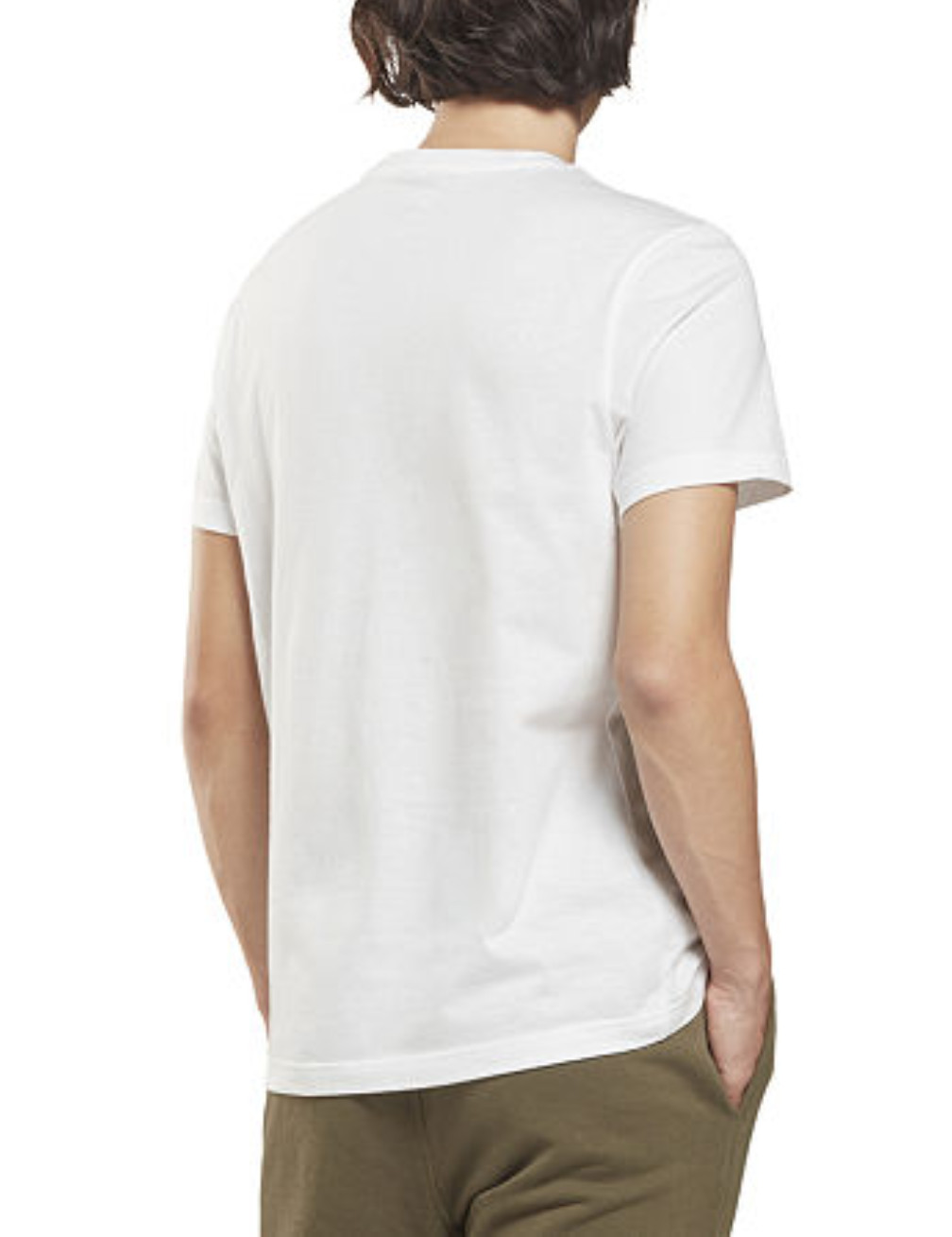 Reebok Men Slim-Fit Identity Big Logo Short Sleeve T-Shirt White Size XL gallery