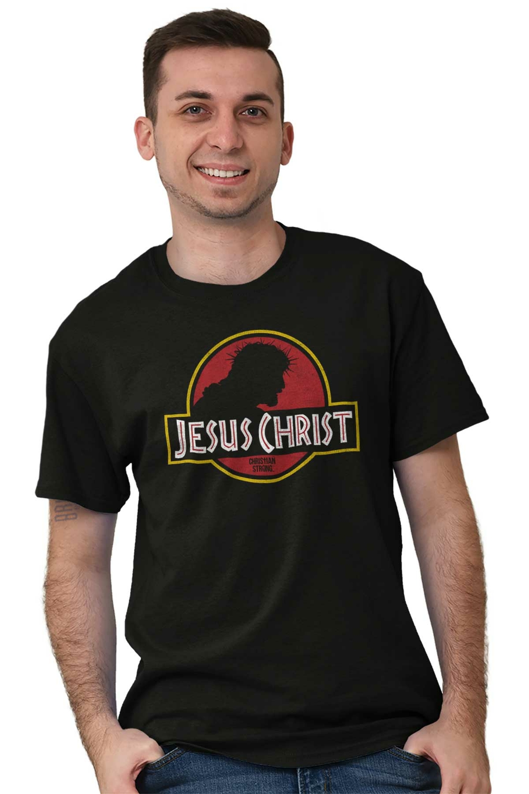 Christian Faith Pop Culture Jesus Christ Womens or Mens Crewneck T Shirt Tee gallery