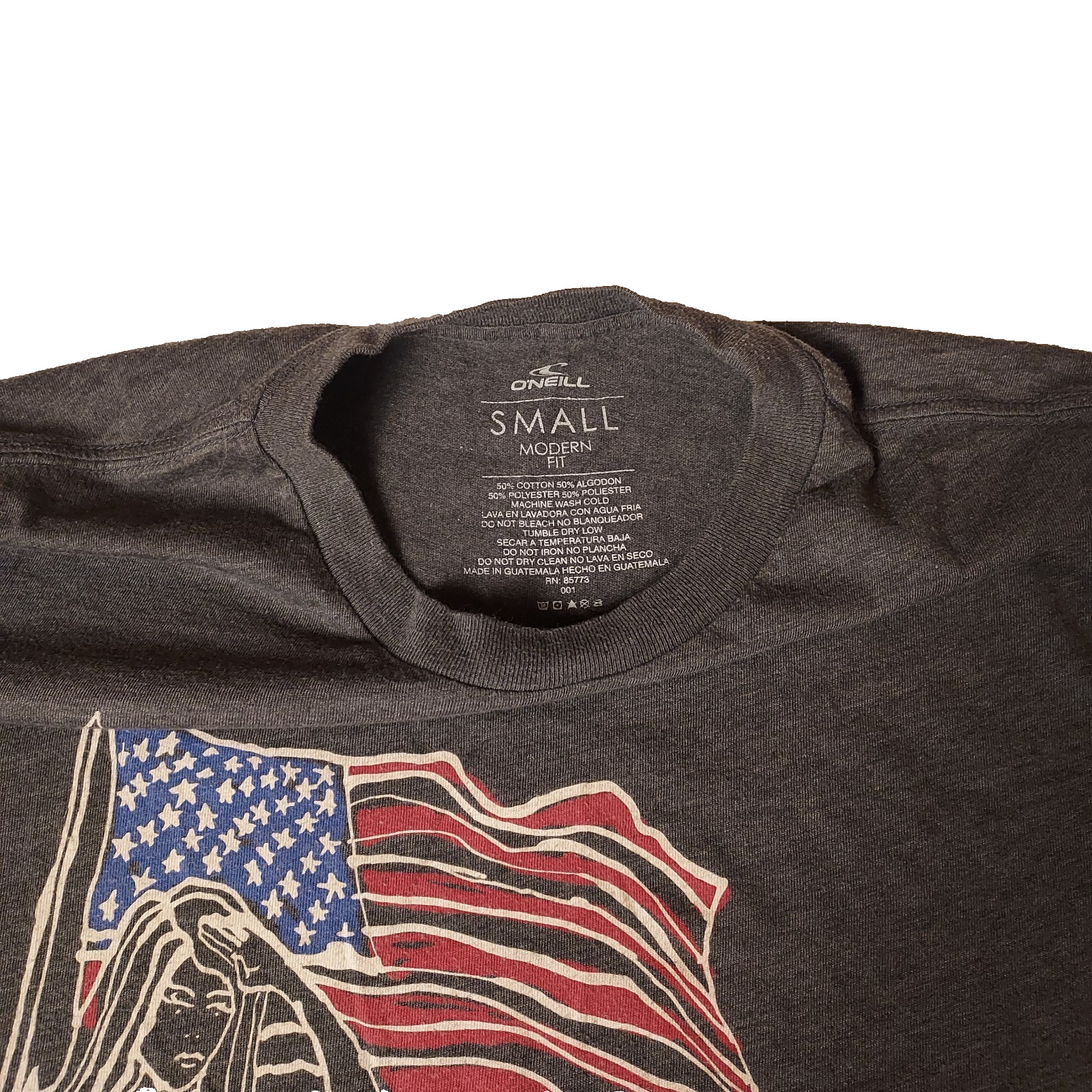 O’Neill Graphic Tee Mermaid Flag Crew Neck Cotton Blend Unisex S Surf Shirt gallery