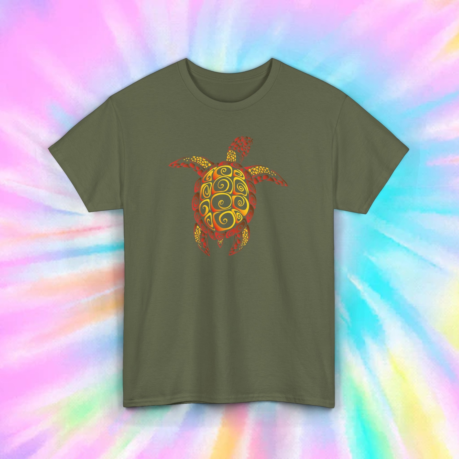 Colorful Turtle T-Shirt | Vibrant Sea Turtle Graphic Tee Ocean Marine Life Lover