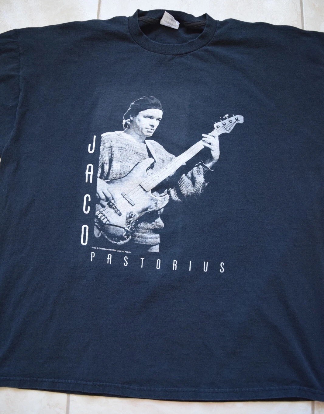 Vintage 2000s Jaco Pastorius Shirt Tee XXXL Gear Inc Jazz Bass Y2K Miles Davis gallery