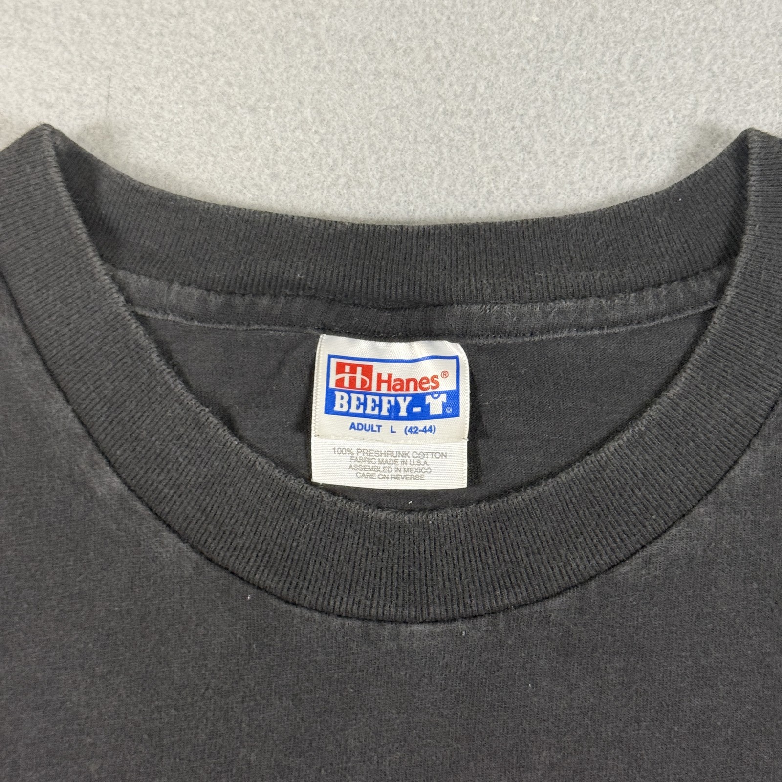 Hanes T-Shirt Men's L Black 100% Cotton Vintage Y2K I Heart NY Embroidered gallery