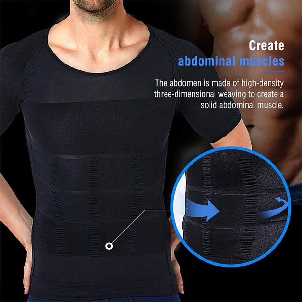Gynecomastia Men's Slimming Shaper Shirt Abs Abdomen Slim Compression Shapewear gallery