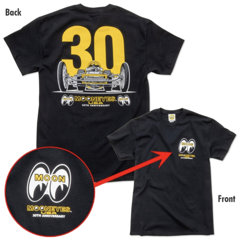 Men’s Mooneyes Moon Equipped Classic 30th Anniversary T-Shirt Black TM836BK
