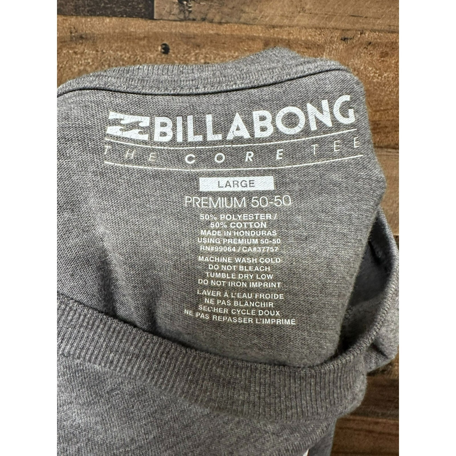 Billabong The Core Tee Shirt Mens Large Gray Premium Short Sleeve Graphic Print gallery
