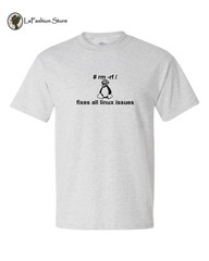 LINUX TROLL FACE rm -rf / fixes all linux issues Computer Geek T-shirts Hanes