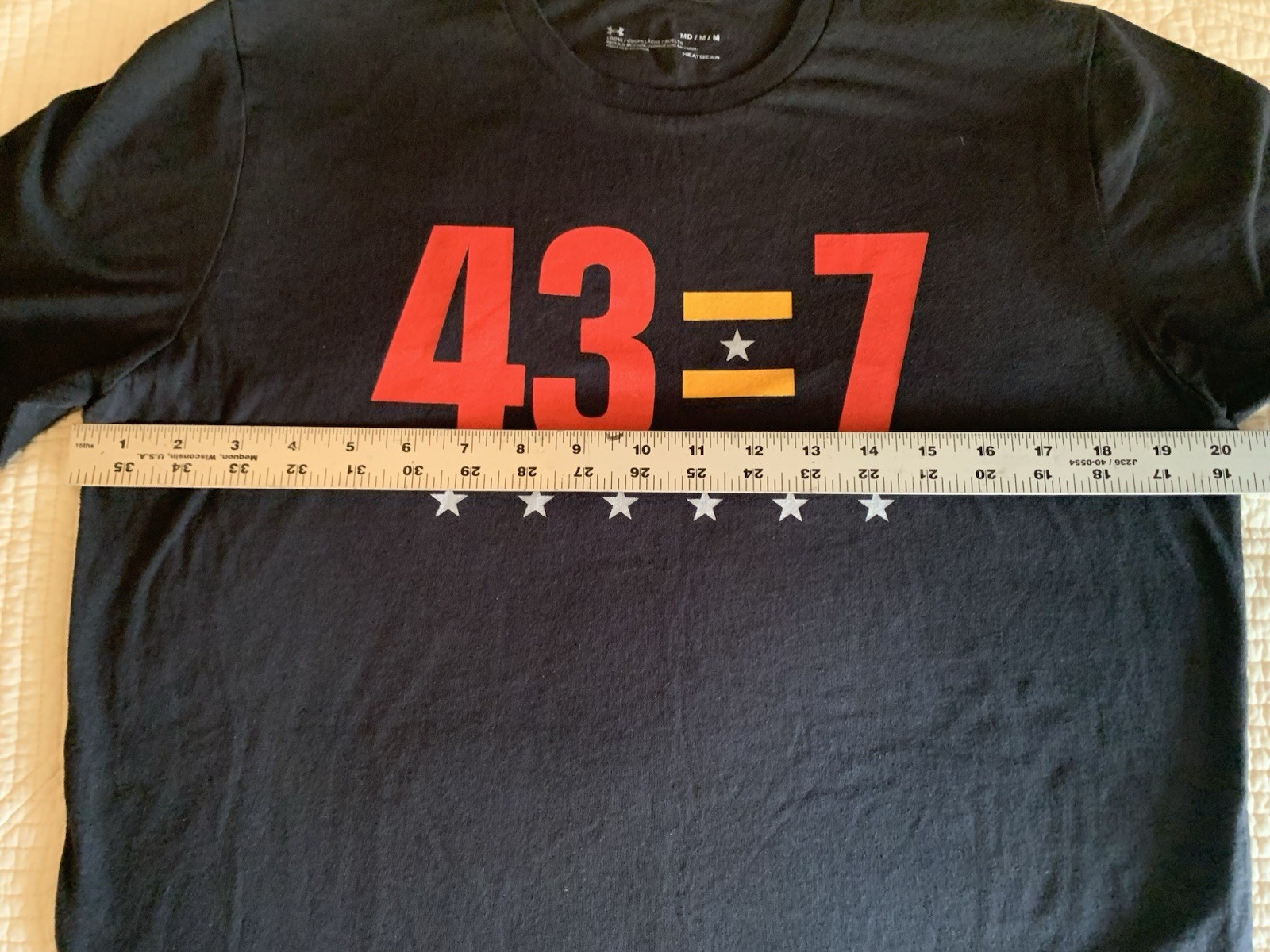 Rare limited-edition Tom Brady "43=7" Under Armour collaboration T-shirt gallery