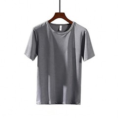 Ice Silk Men’s Half Sleeve Athletic Top for Summer Spring Autumn Winter