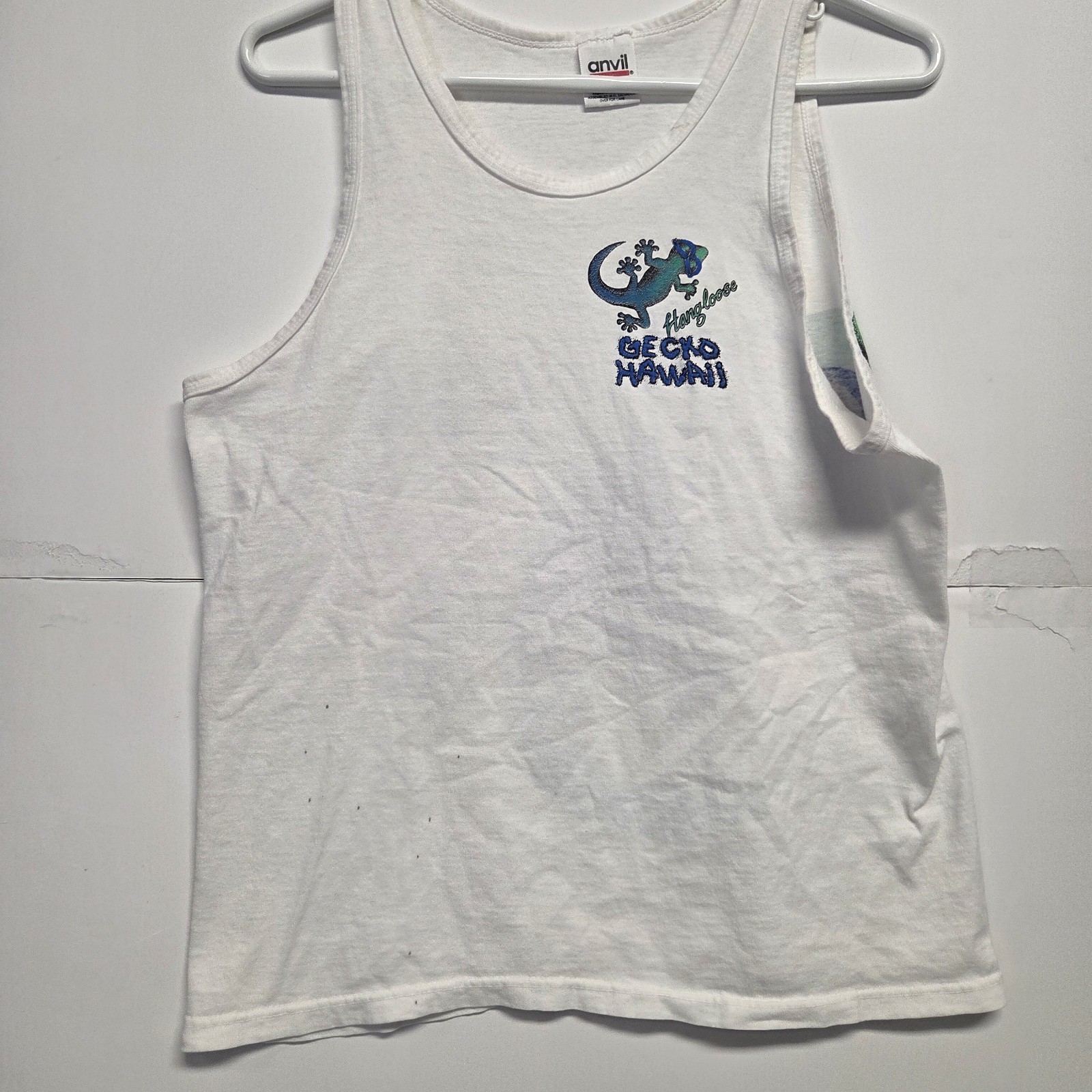 Vintage HAWAII GECKO HANG LOOSE SOFT FADED TANK TOP 90s Size M Anvil Tag gallery