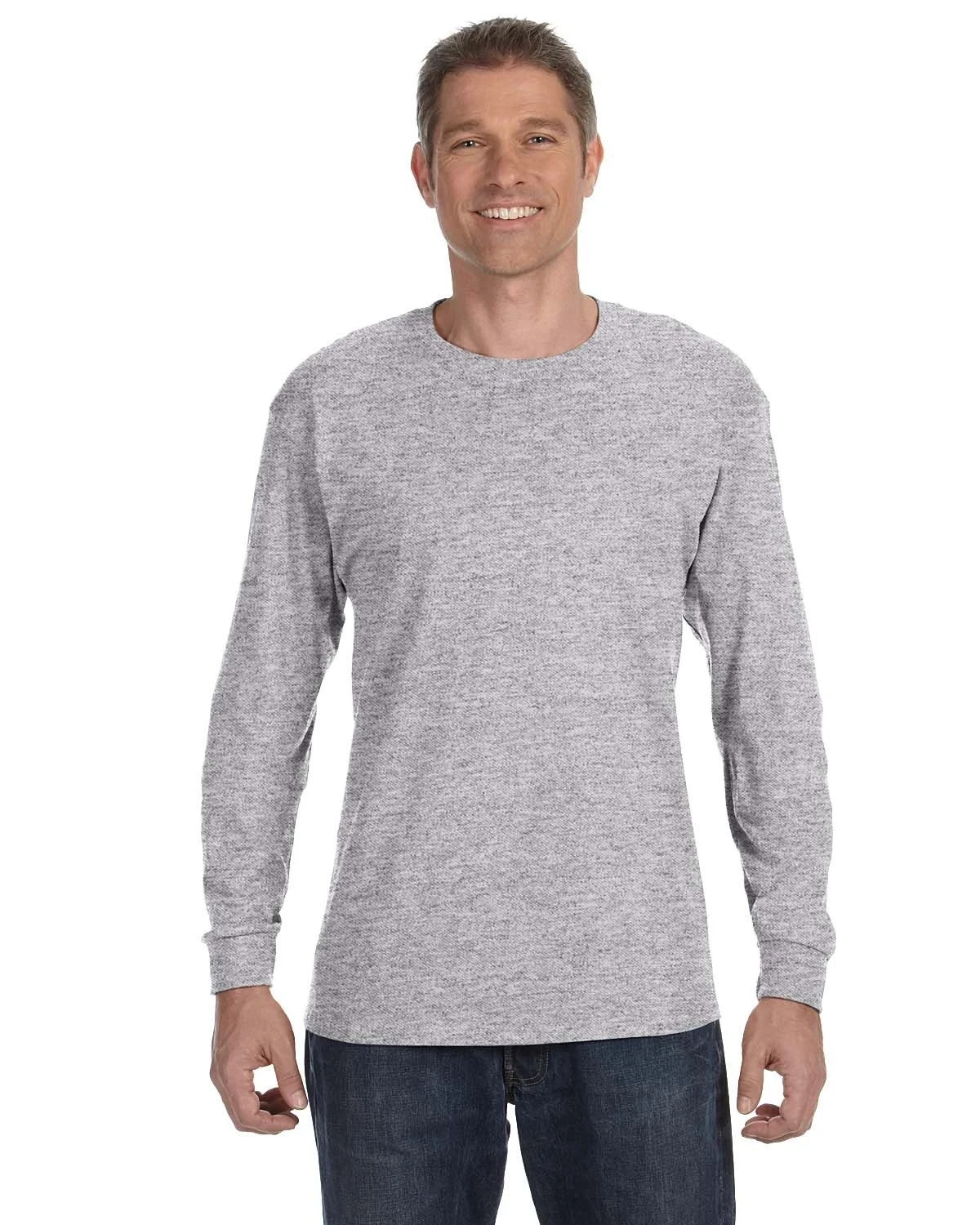 Gildan G540 Men's Heavy Cotton Preshrunk T Shirt Long Sleeve Crew Neck T-Shirt gallery