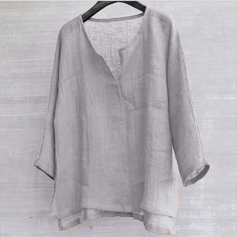 Mens Shirts Blouse Linen Cotton Baggy Kaftan Trends Shirts Casual Tops gallery