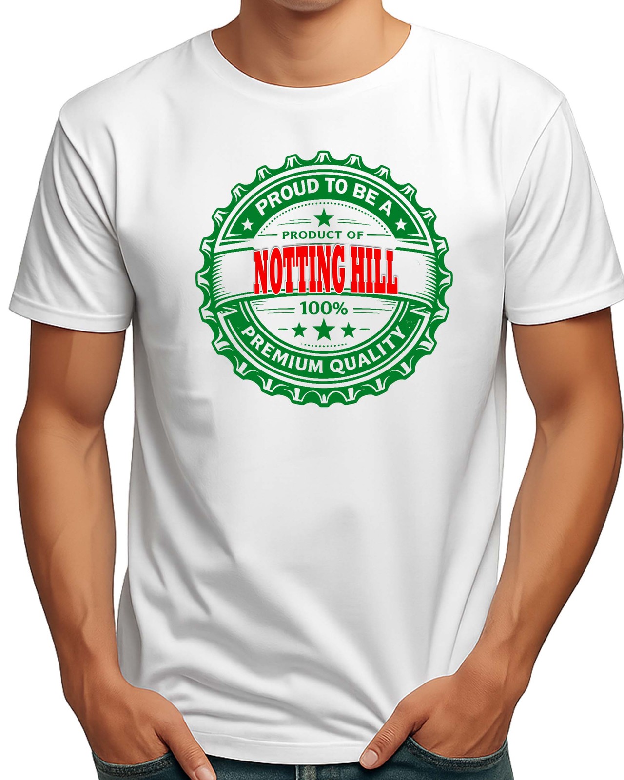 PROUD OF NOTTING HILL LONDON MENS FUNNY BEER TEE GIFT gallery